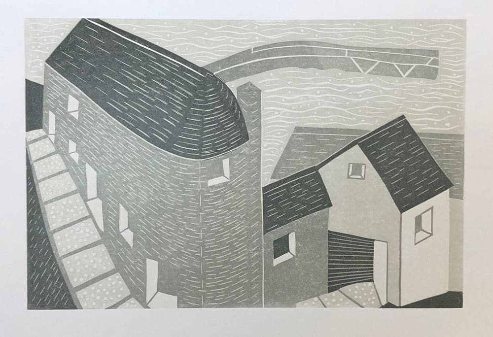 Clovelly Harbour : Keith Dickinson Printmaker in North Yorkshire