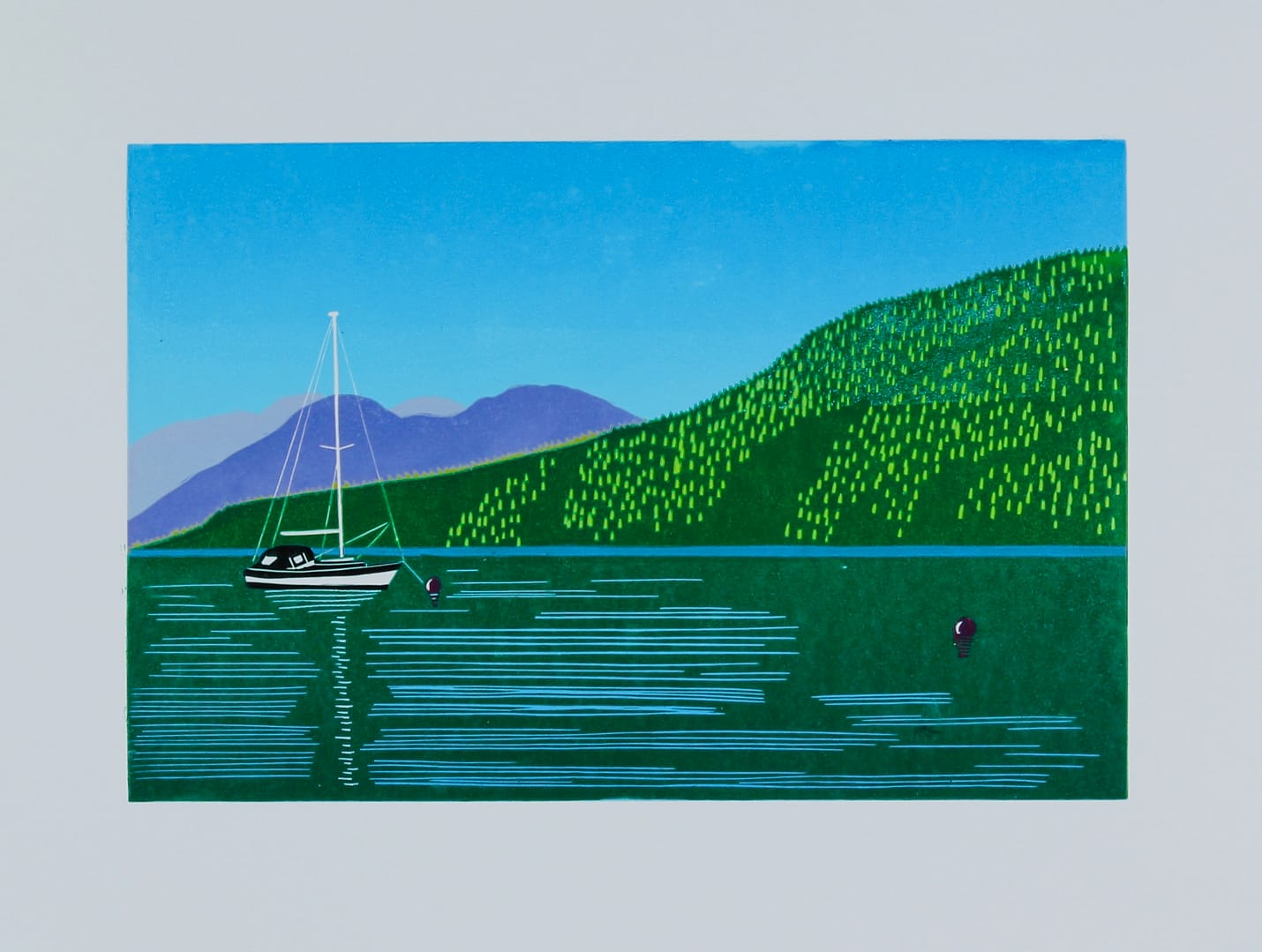 Holy Loch, Argyll and Bute  : Keith Dickinson Printmaker in North Yorkshire