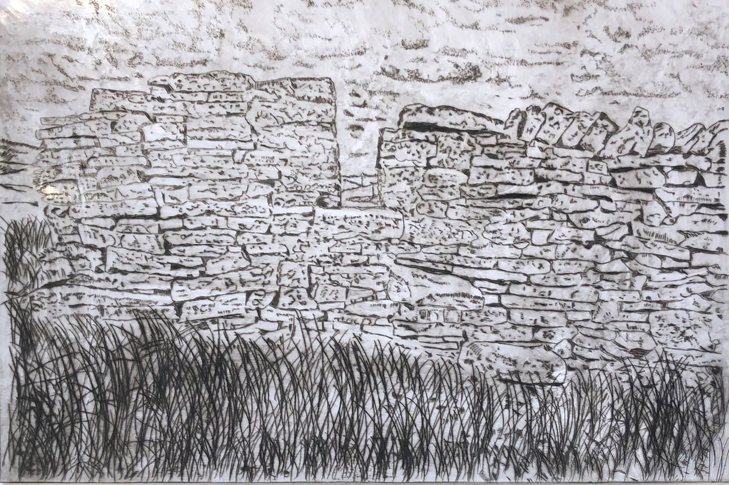 Tow Top Lane – Stile : Keith Dickinson Printmaker in North Yorkshire