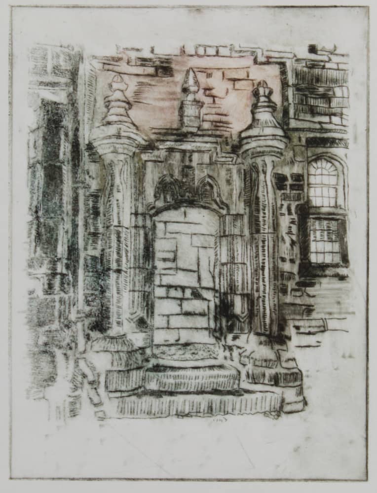 Main Door, The Folly, Settle : Keith Dickinson Printmaker in North Yorkshire