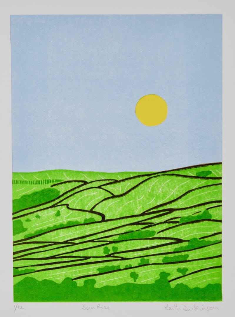 Sun Rise : Keith Dickinson Printmaker in North Yorkshire