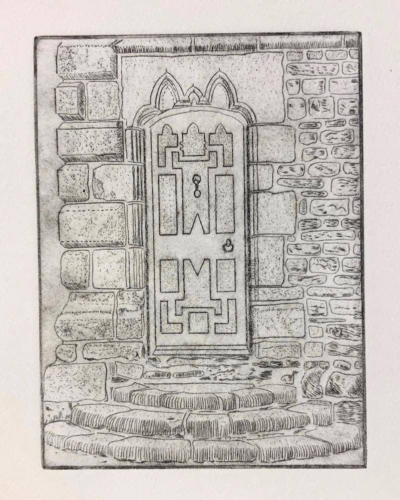 Kitchen Door, The Folly Settle : Keith Dickinson Printmaker in North Yorkshire