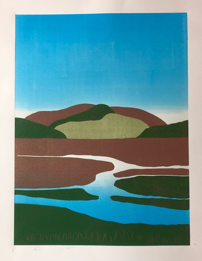 Hills above Holy Loch near Dunoon  : Keith Dickinson Printmaker in North Yorkshire